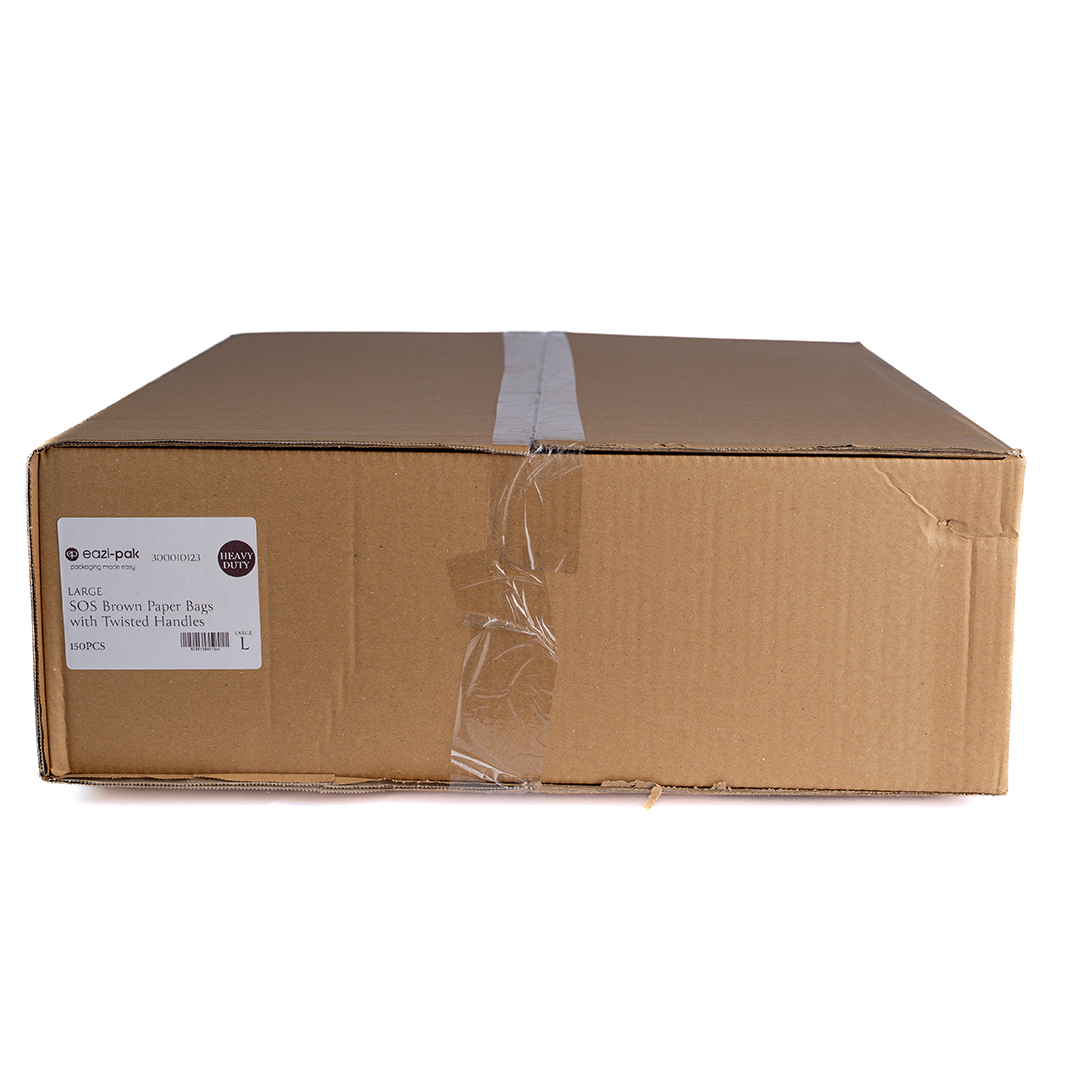 EP SOS 26X14X30 70GSM (L) BROWN TWIST HANDLES X 150